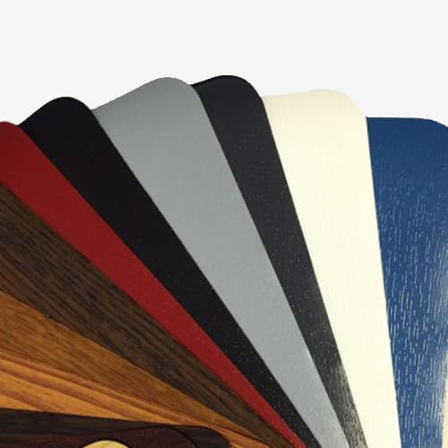 Darstellung der Standardfarben & Dekore der JeCo Reihe.