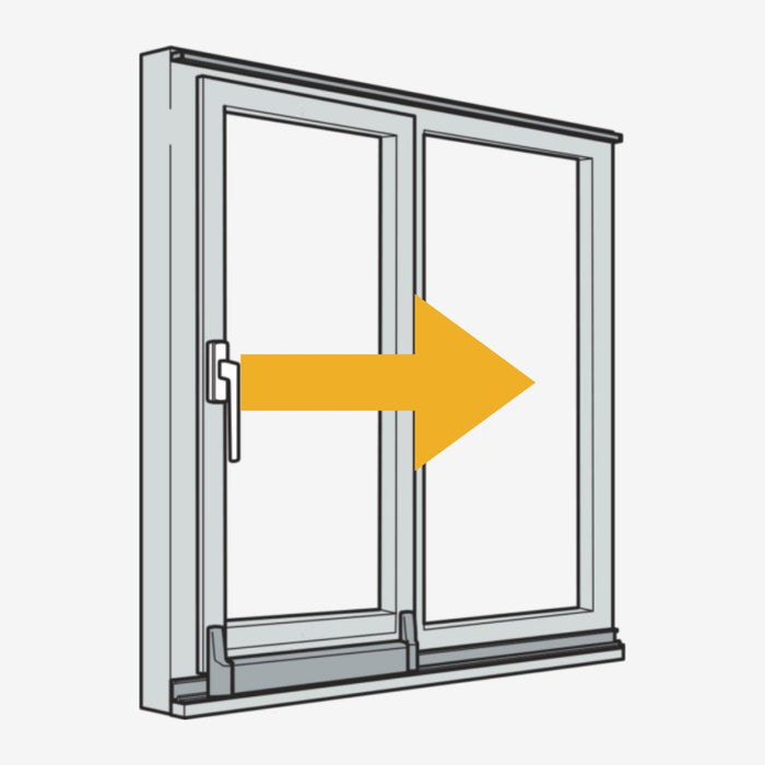 Symbol einer Parallel-Schiebe-Kipp-Tür Öffnung