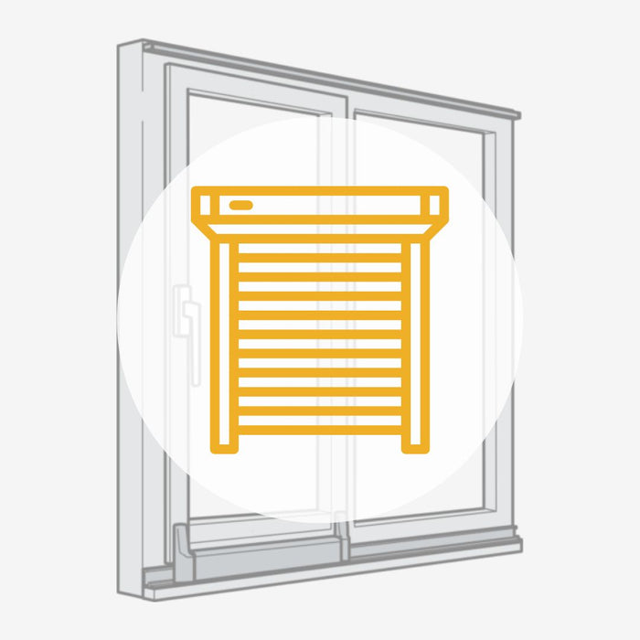 Symbol der Parallel-Schiebe-Kipp-Tür Rollladen