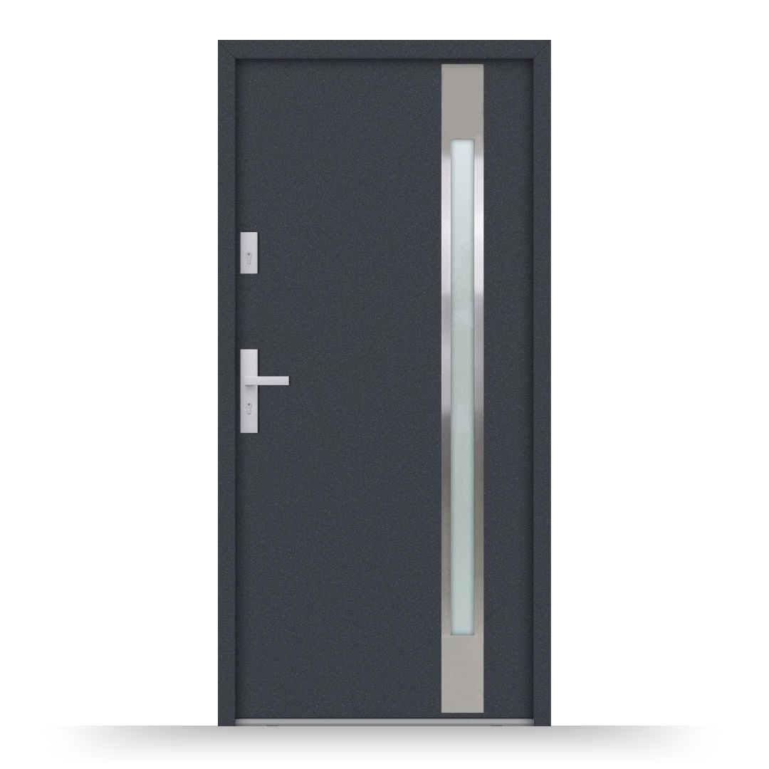 Aluminium Nebeneingangstür ATU68 M504 - Fensterfabrik24