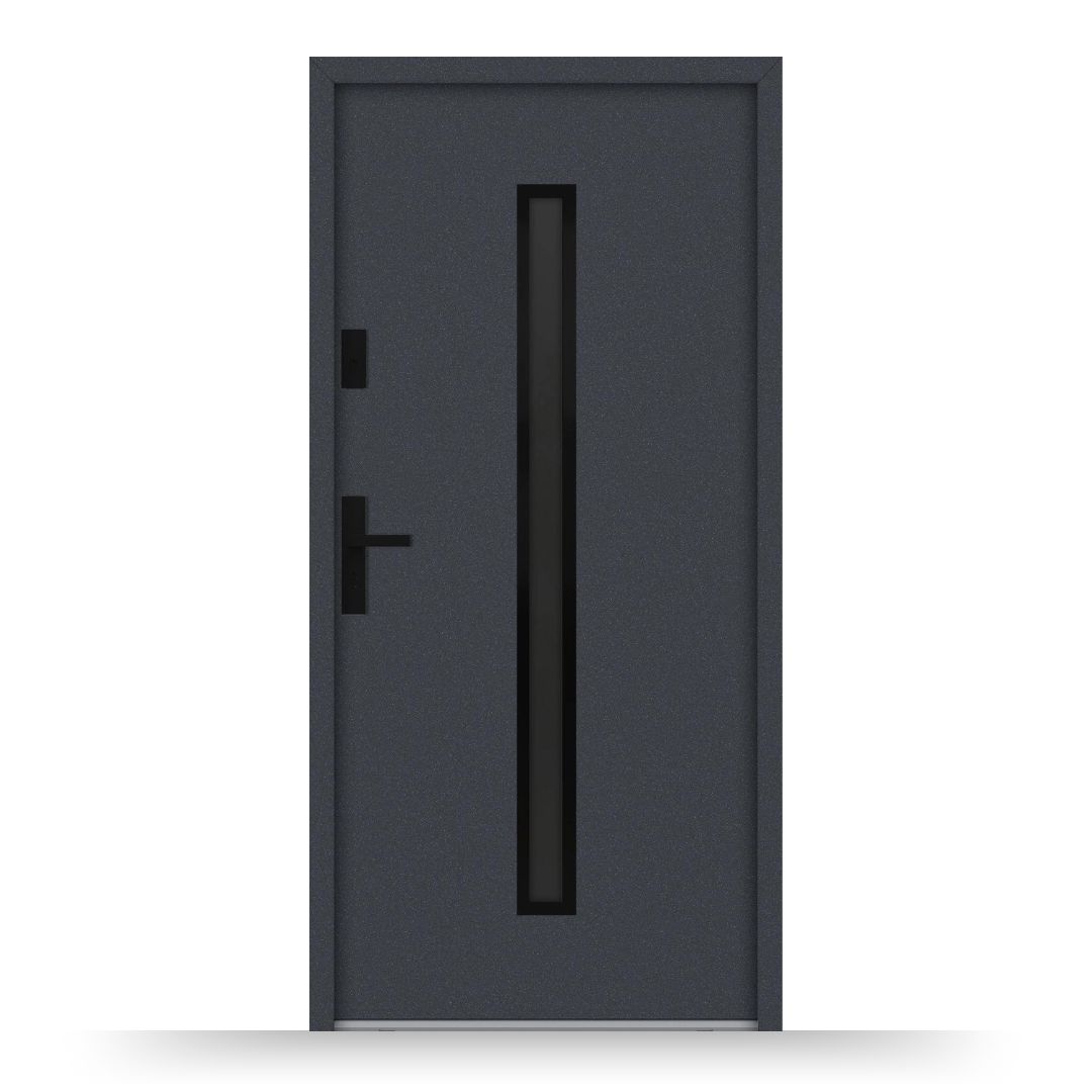 Aluminium Nebeneingangstür ATU68 M521 Blackline - Fensterfabrik24