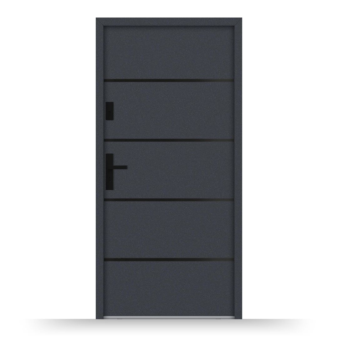 Aluminium Nebeneingangstür ATU68 M522 Blackline - Fensterfabrik24