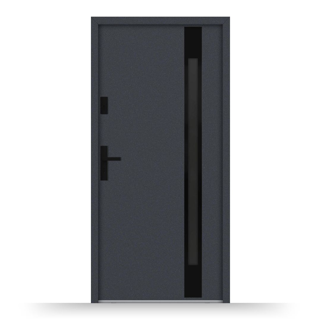 Aluminium Nebeneingangstür ATU68 M524 Blackline - Fensterfabrik24