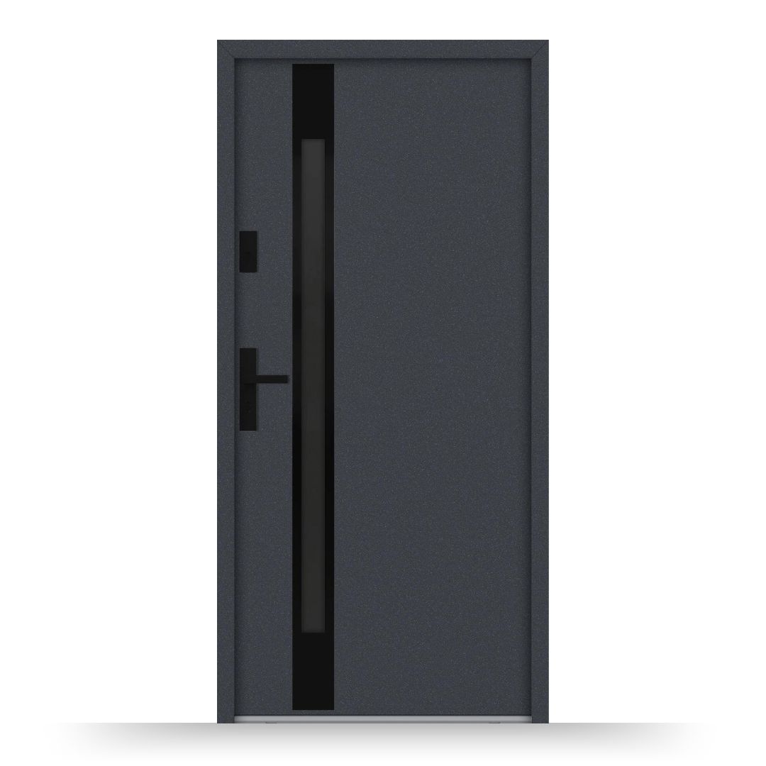 Aluminium Nebeneingangstür ATU68 M534 Blackline - Fensterfabrik24