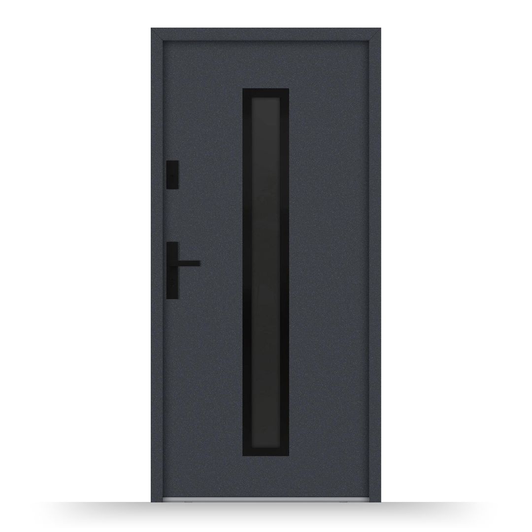 Aluminium Nebeneingangstür ATU68 M620 Blackline - Fensterfabrik24