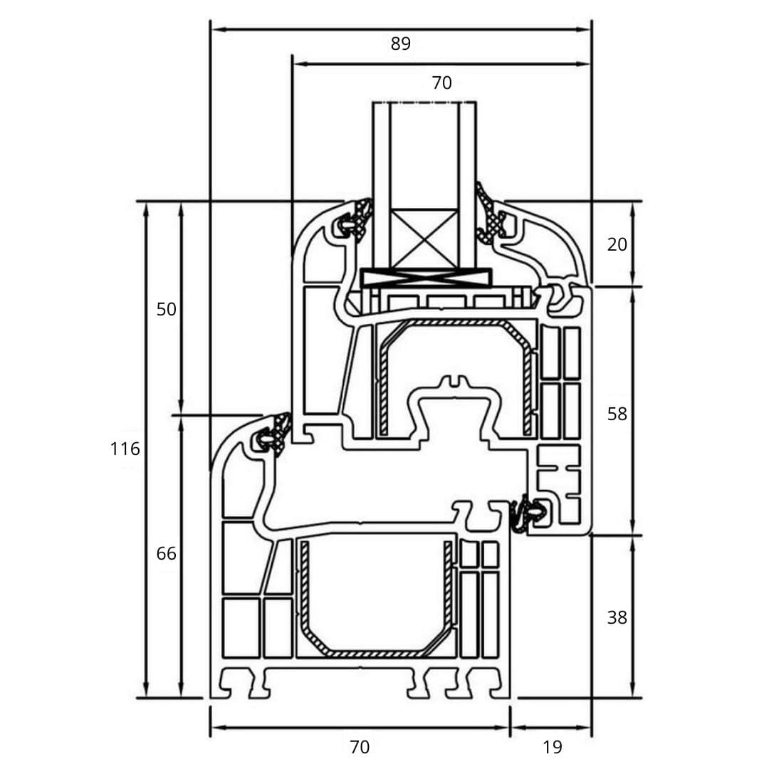 Drutex Iglo 5 Classic Balkontür - Fensterfabrik24