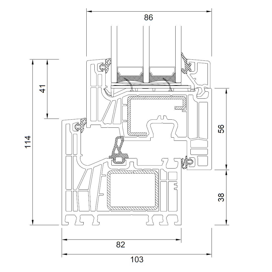 Drutex Iglo Edge Balkontür - Fensterfabrik24