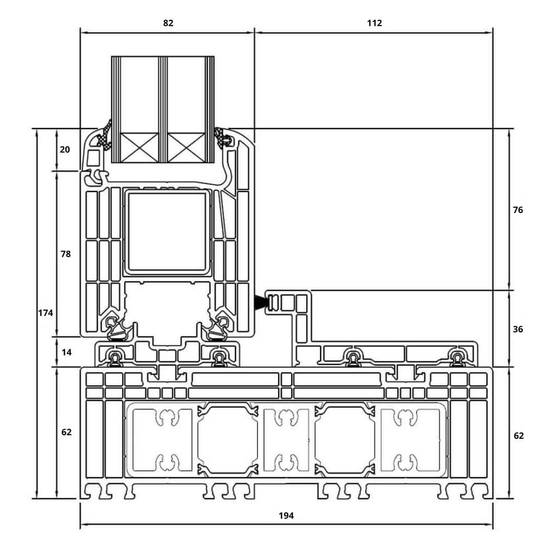 Drutex Iglo Hebeschiebetür HS - Fensterfabrik24