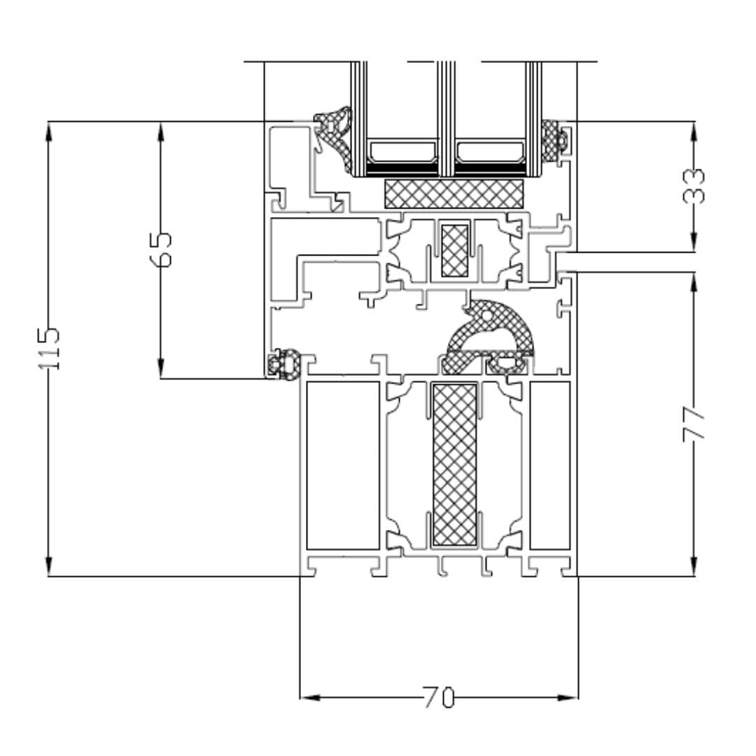 Drutex MB - 70HI Alufenster - Fensterfabrik24