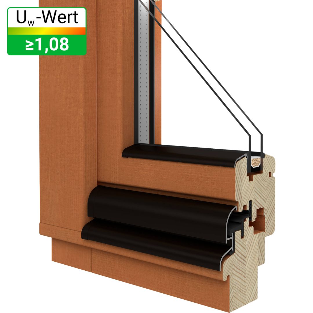 Drutex Softline 68 Holz - Balkontür - Fensterfabrik24