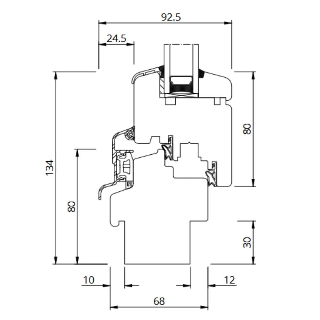 Drutex Softline 68 Holz - Balkontür - Fensterfabrik24