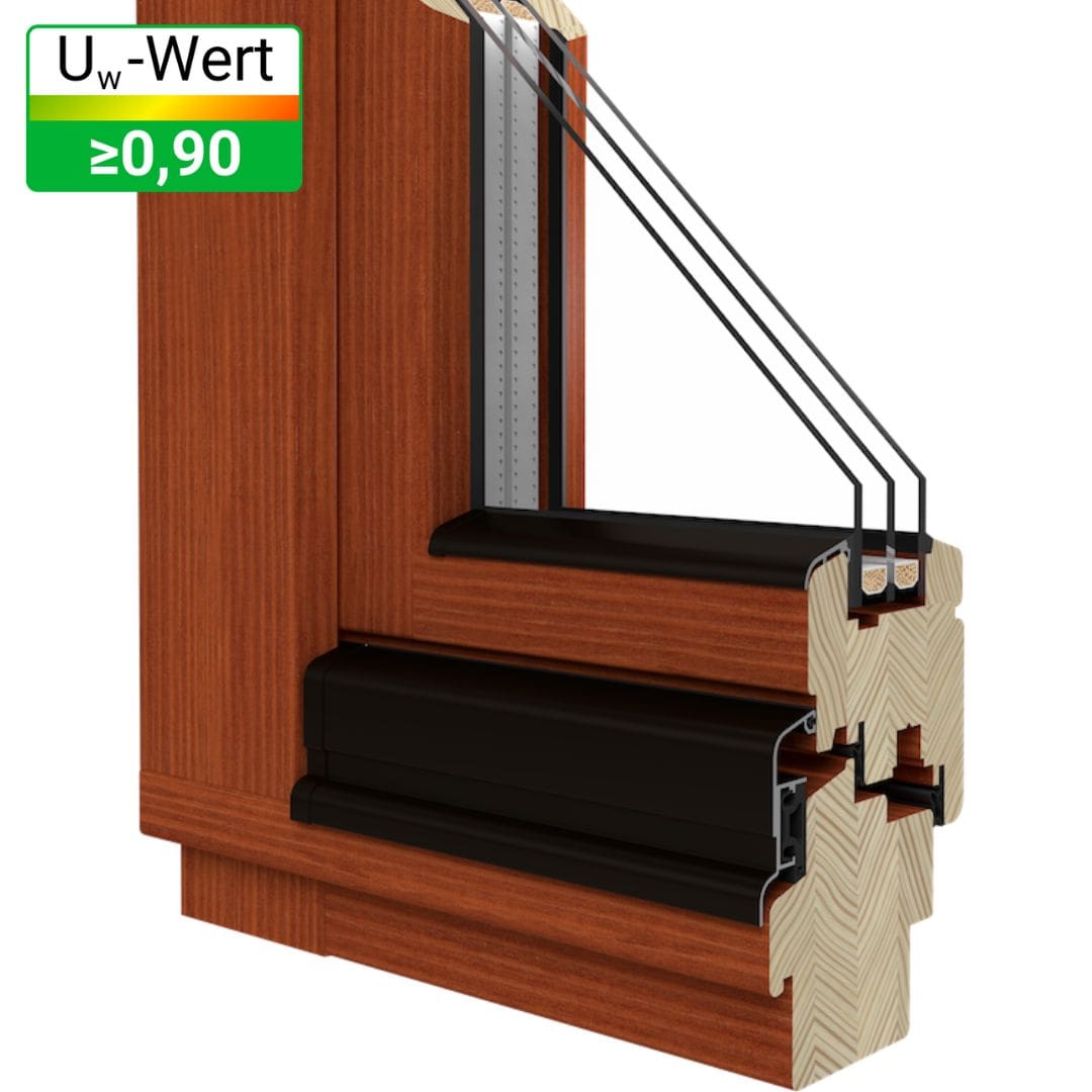 Drutex Softline 78 Holz - Balkontür - Fensterfabrik24