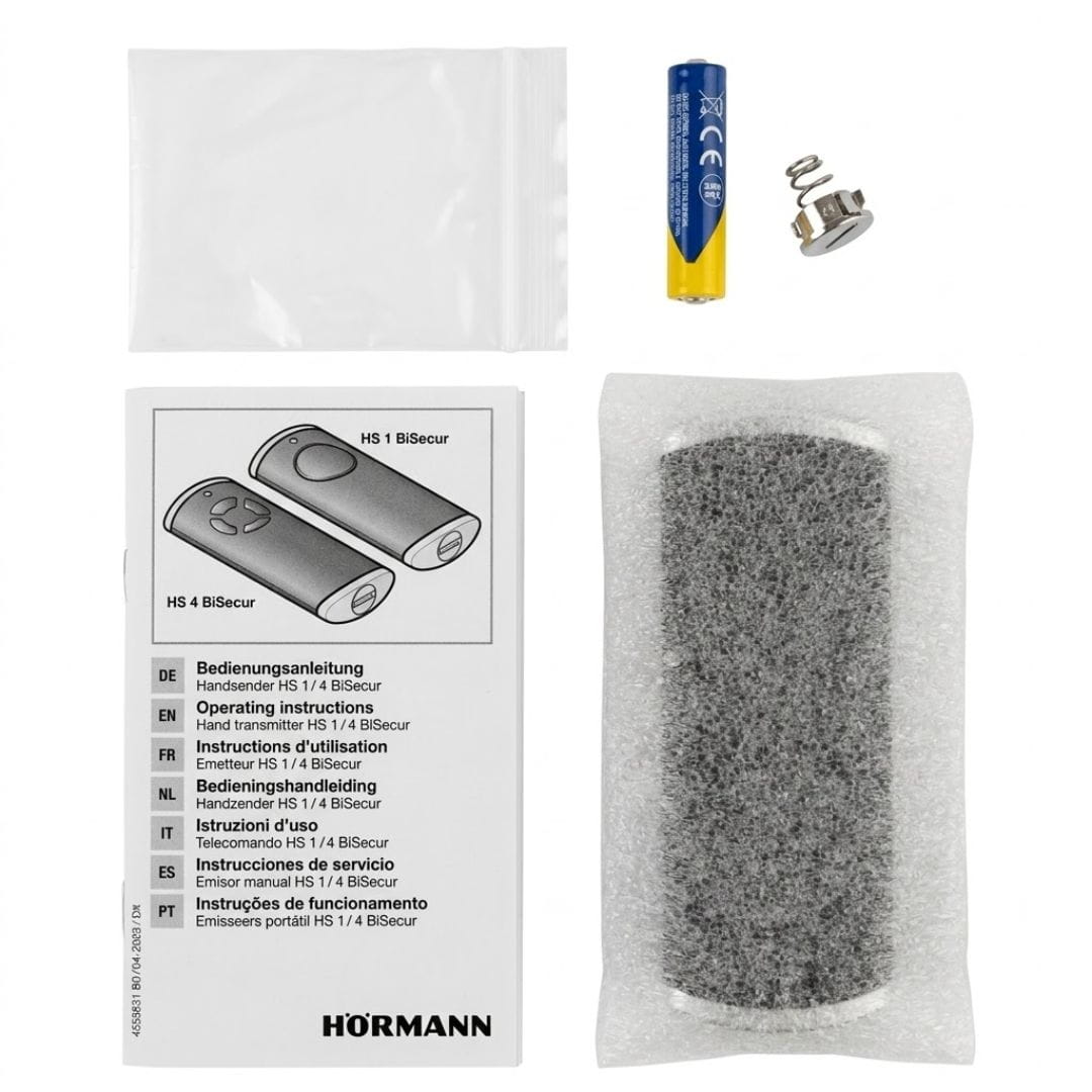 Hörmann HS 1 BiSecur Handsender Struktur schwarz - Fensterfabrik24