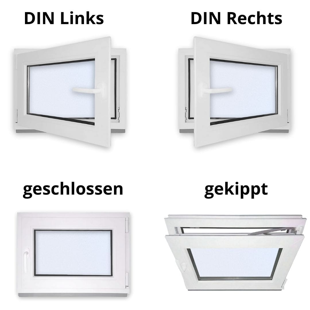 Kellerfenster Kunststoff Dreh/Kipp - 3 - fach - Verglasung - Außen Anthrazit, Innen Weiß - Fensterfabrik24