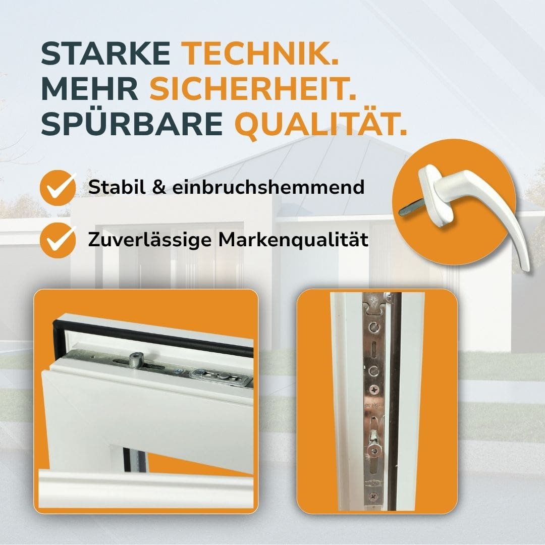 Kellerfenster Kunststoff Dreh/Kipp - 3 - fach - Verglasung - Außen Anthrazit, Innen Weiß - Fensterfabrik24