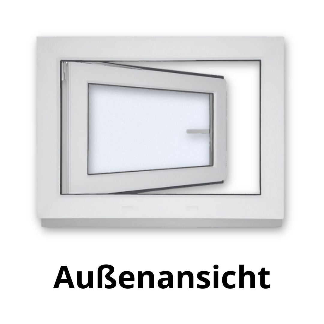 Kellerfenster Kunststoff Dreh/Kipp - 3 - fach - Verglasung - Weiß - Fensterfabrik24