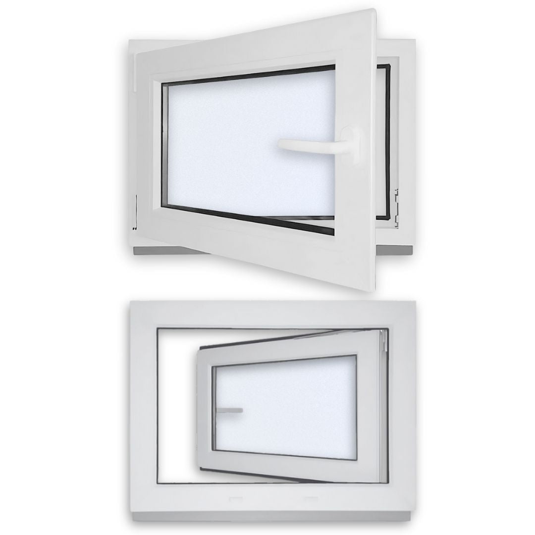 Kellerfenster Kunststoff Dreh/Kipp - 3 - fach - Verglasung - Weiß - Fensterfabrik24