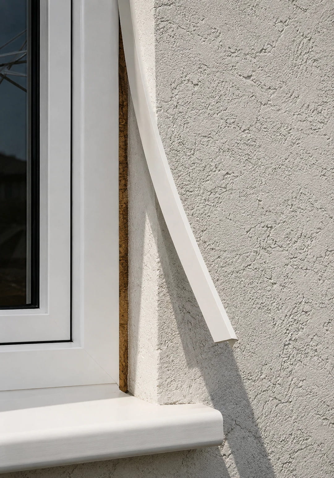 Selbstklebende Fensterleiste Weiß 20-60 mm – PVC, Preis pro Meter - Fensterfabrik24