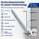 1x Fenster Fensterrahmenschraube Rahmenschraube TX verzinkt - Fensterfabrik24