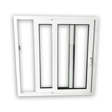 Aluminium Schiebefenster weiß 2 - fach - Fensterfabrik24