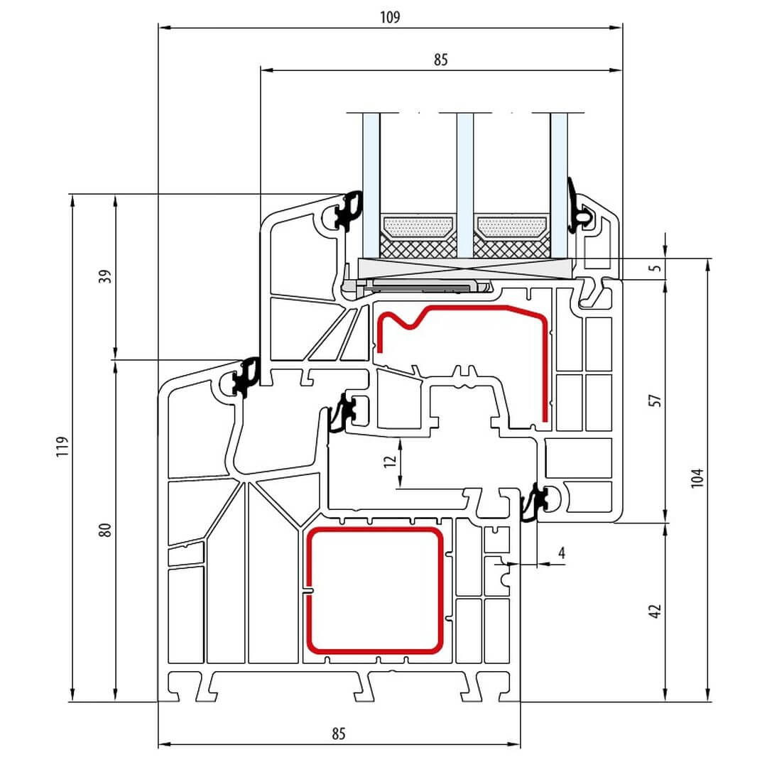 Alupast IDEAL 8000 - Fensterfabrik24