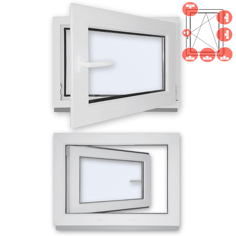 EcoLine Einbruchhemmende Kunststofffenster mit 2 - fach Verglasung - Fensterfabrik24