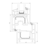 Kellerfenster Kunststoff Dreh/Kipp - 2 - fach - Verglasung - Weiß - 60 mm Profil - Fensterfabrik24