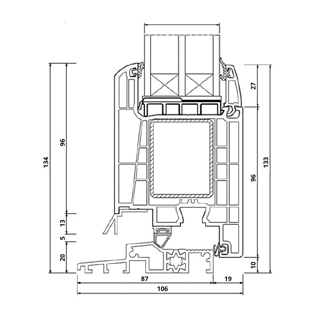 Kunststoff Haustür Drutex Iglo Energy Modell 9 - Fensterfabrik24