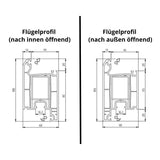 Kunststoff Nebeneingangstür 1/3 Verglasung - Innenöffnend - Fensterfabrik24