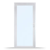 Nebeneingangstür Ganzglas – Anthrazit & Weiß – Außen- & Innenöffnend nach Maß - Fensterfabrik24