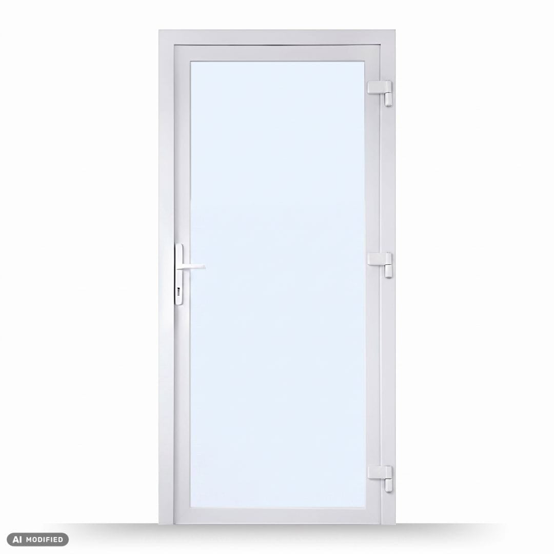 Nebeneingangstür Ganzglas – Anthrazit & Weiß – Außen- & Innenöffnend nach Maß - Fensterfabrik24
