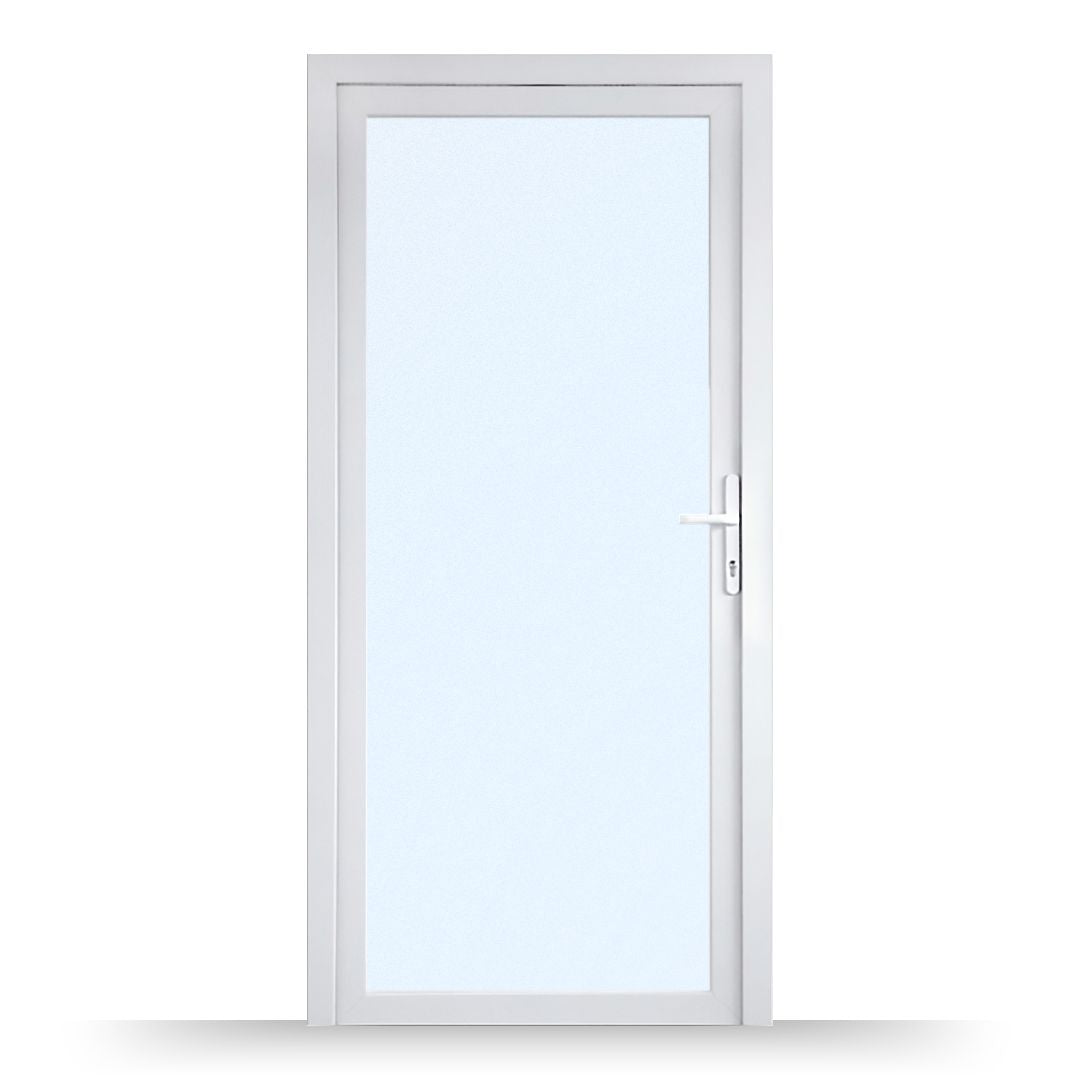 Nebeneingangstür Ganzglas – Anthrazit & Weiß – Außen- & Innenöffnend nach Maß
