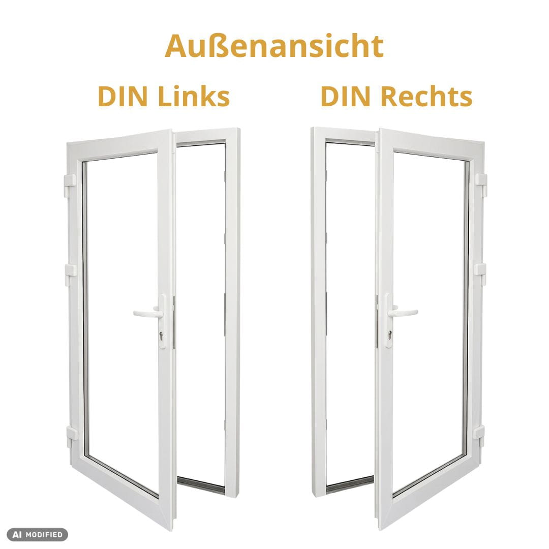 Nebeneingangstür Ganzglas – Anthrazit & Weiß – Außen- & Innenöffnend nach Maß