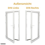 Nebeneingangstür Ganzglas – Anthrazit & Weiß – Außen- & Innenöffnend nach Maß