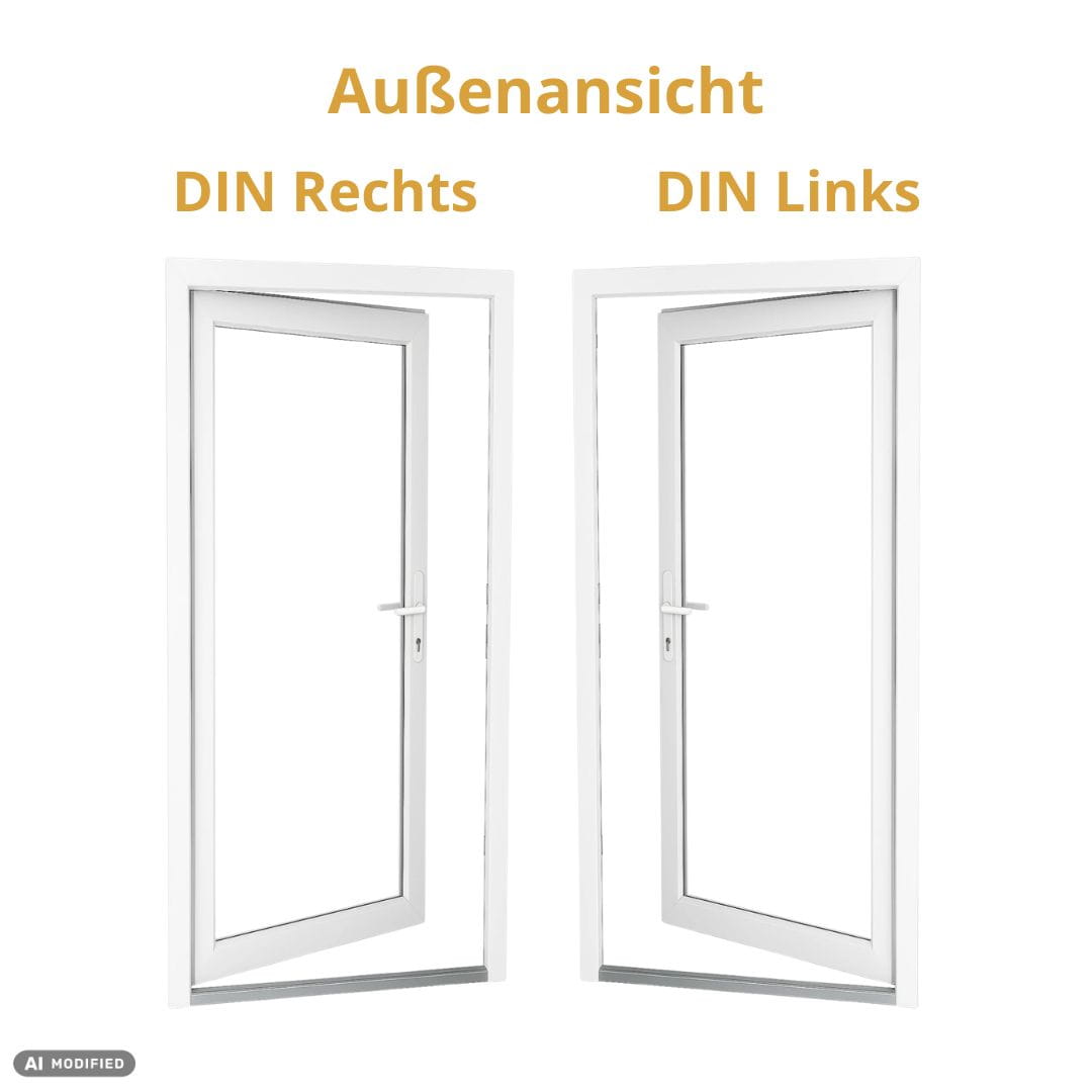 Nebeneingangstür Ganzglas – Anthrazit & Weiß – Außen- & Innenöffnend nach Maß