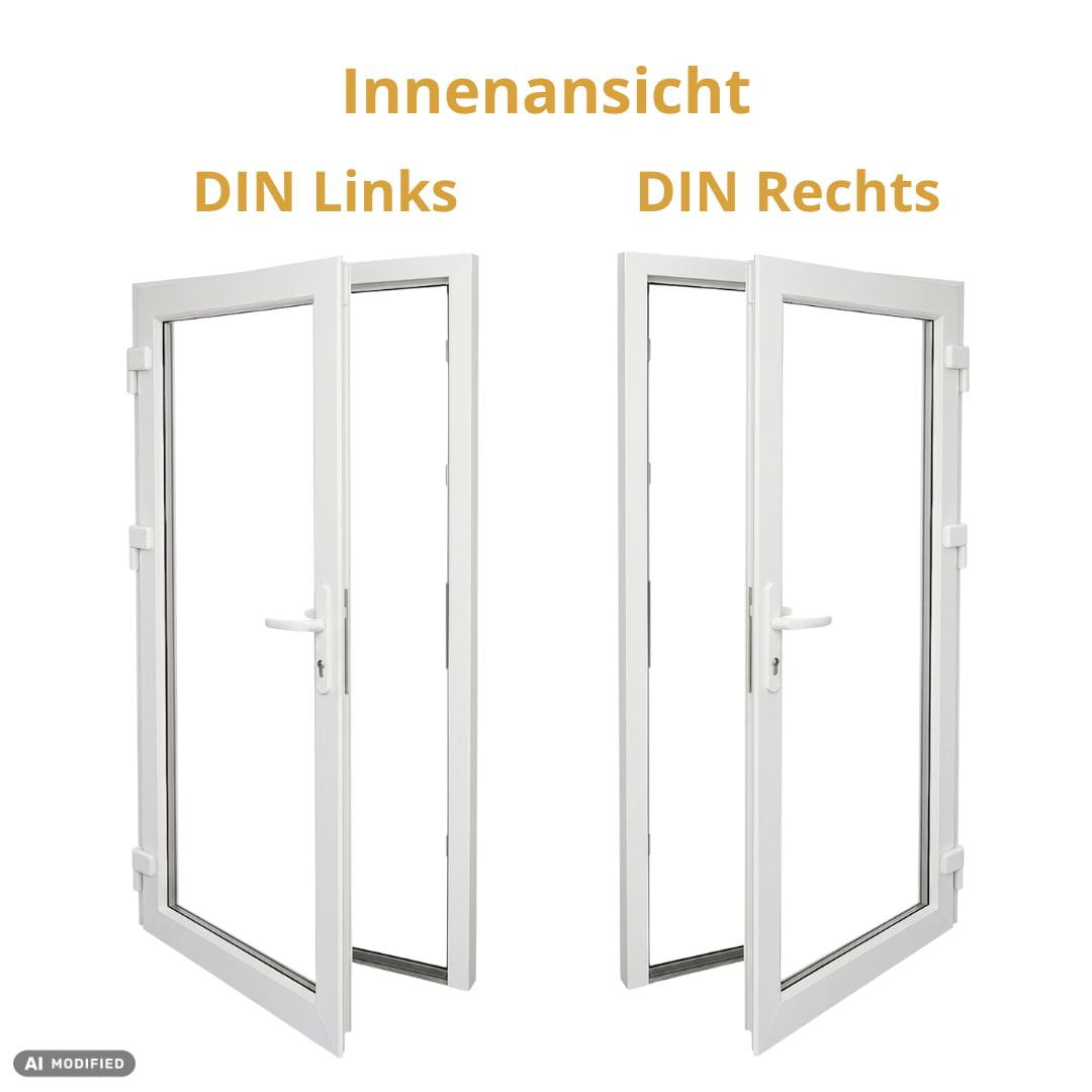 Nebeneingangstür Ganzglas – Anthrazit & Weiß – Außen- & Innenöffnend nach Maß