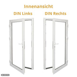 Nebeneingangstür Ganzglas – Anthrazit & Weiß – Außen- & Innenöffnend nach Maß