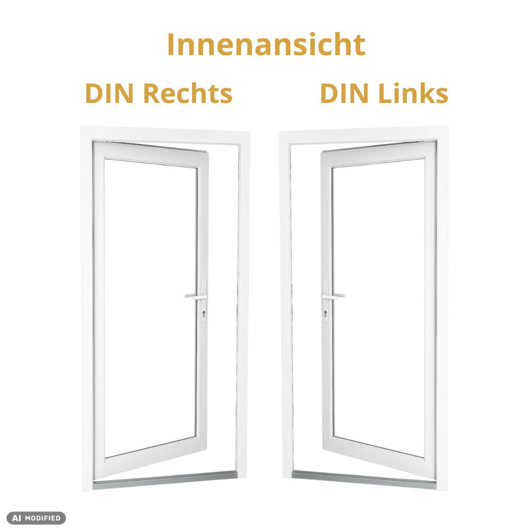 Nebeneingangstür Ganzglas – Anthrazit & Weiß – Außen- & Innenöffnend nach Maß