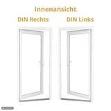 Nebeneingangstür Ganzglas – Anthrazit & Weiß – Außen- & Innenöffnend nach Maß