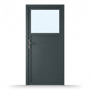 Nebeneingangstür 1/3 Glas – Anthrazit & Weiß – Außen - & Innenöffnend nach Maß - Fensterfabrik24